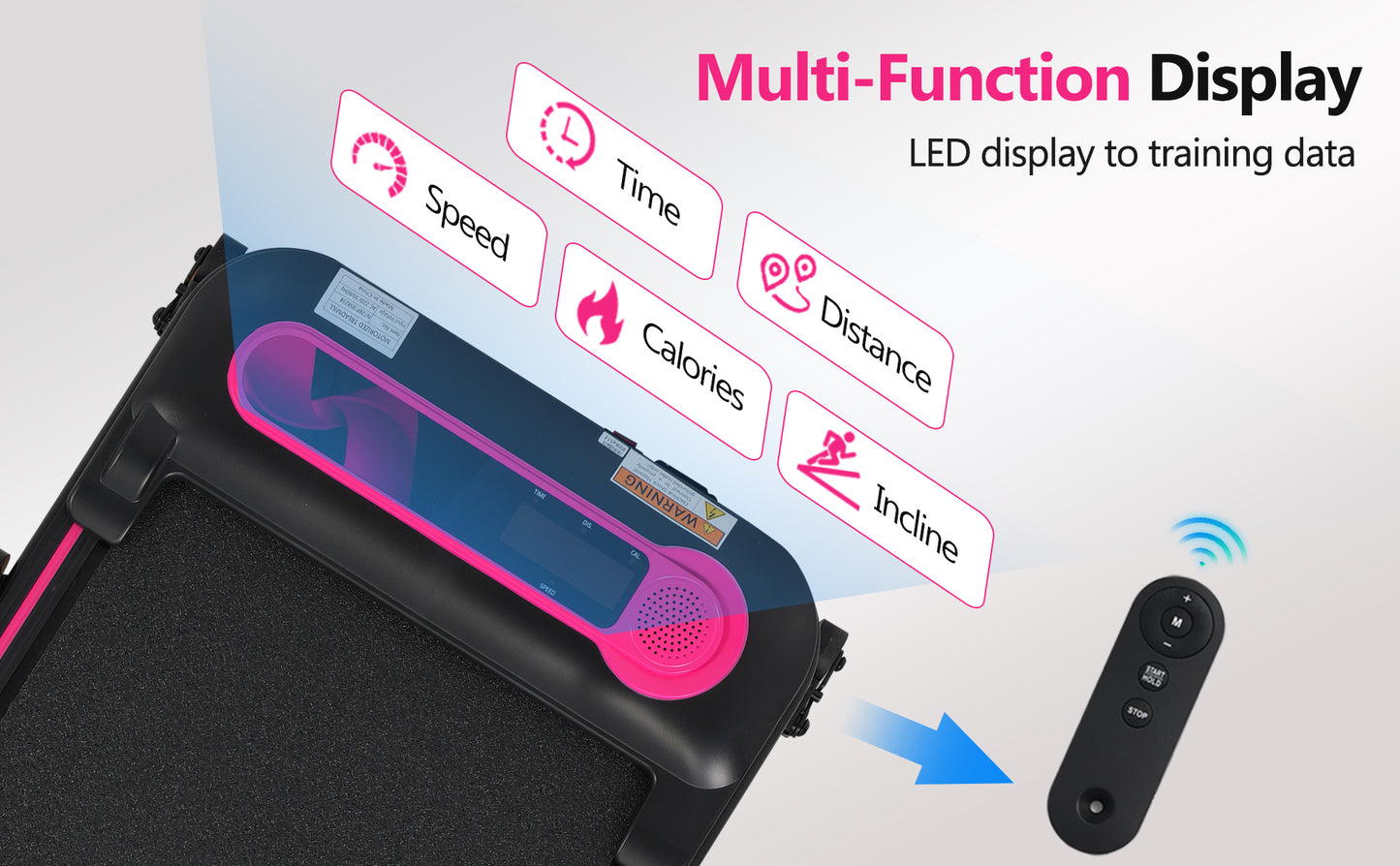 NEW Folding Walking Pad Under Desk Treadmill for Home Office -2.5HP Walking Treadmill With Incline 0.5-7.5MPH 300LBS Capacity Treadmill for Walking Running - Two Ways to Adjust Speed