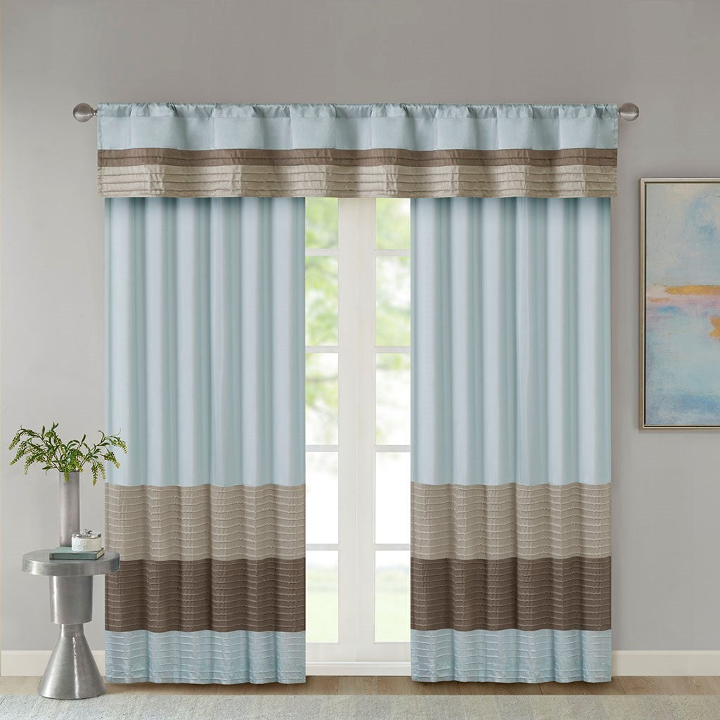 Polyoni Pintuck Curtain Panel(Only 1 Pc Panel)