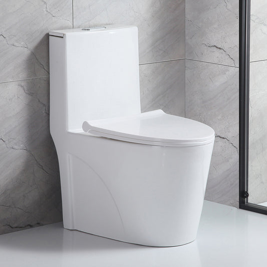 Small Compact One Piece Toilet Dual Flush