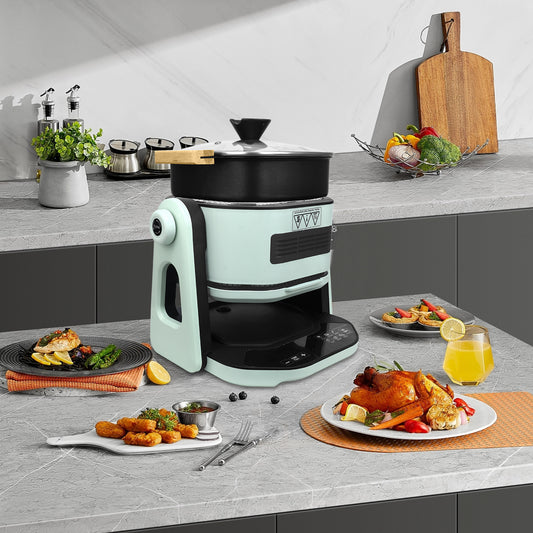 Air Fryer, Large 5-Quart Capacity, (Air Fry, Roast, Broil, Bake, Reheat, Keep Warm, Pizza, Dehydrate)