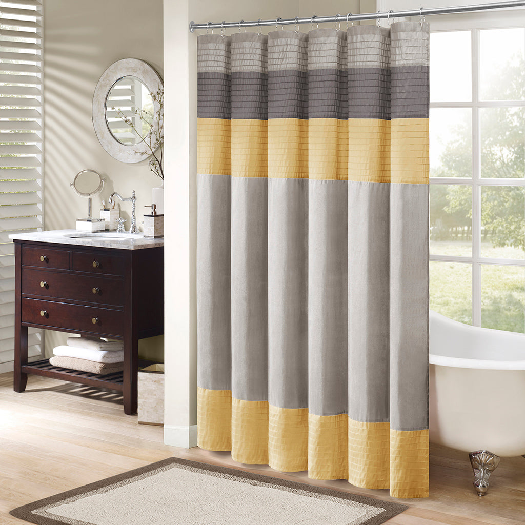 Faux Silk Shower Curtain