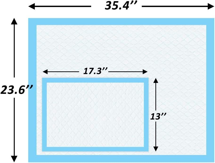 ScratchMe Super-Absorbent Waterproof Dog and Puppy Pet Training Pad, Housebreaking Pet Pad, 20-Count Large-Size, 23.6’’X35.4’’, Blue, Large 20pcs