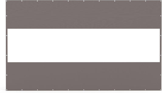 Heavy Duty Outdoor Clear Panel Curtain, 18 oz Waterproof PVC Polyester Curtain, Weather Resistant & Tearproof for Patios, Gazebos, Pergolas, Privacy Screen (7'H x 12'W, Gray)