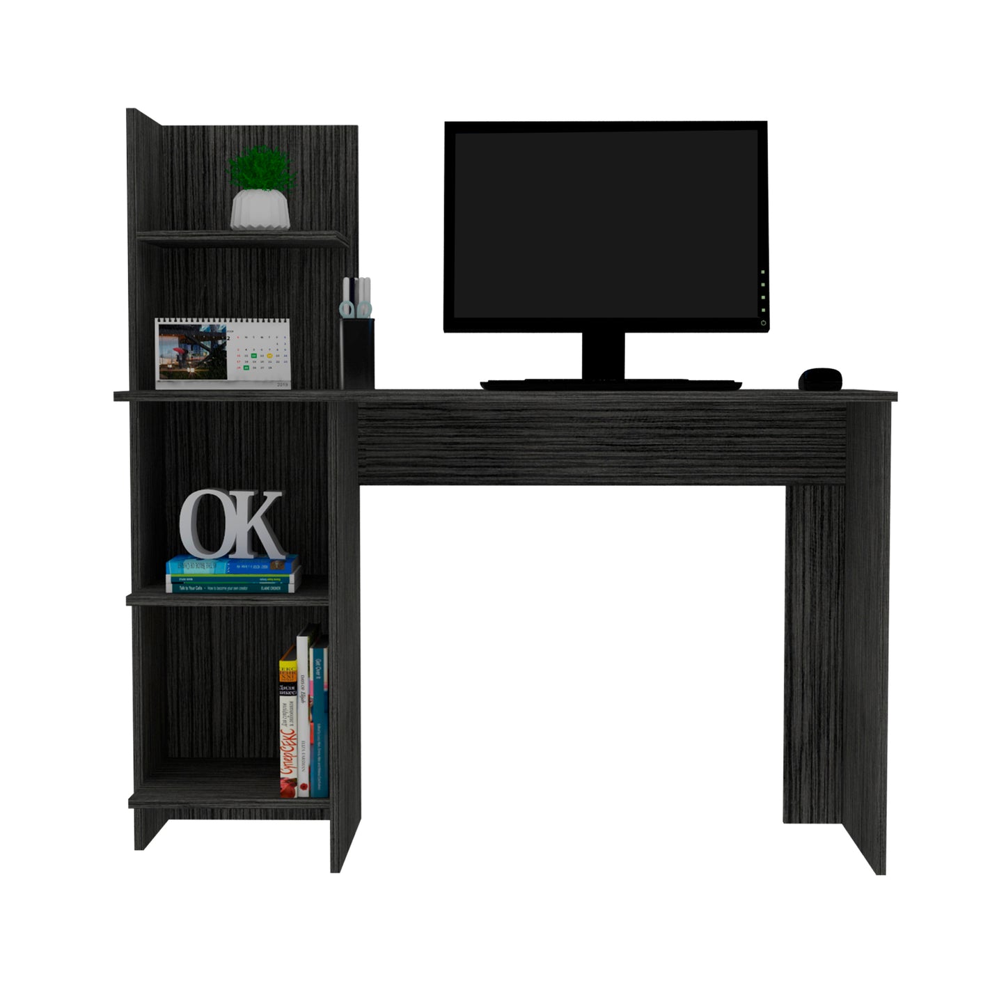 Tecoa Writing Desk, Four Shelves