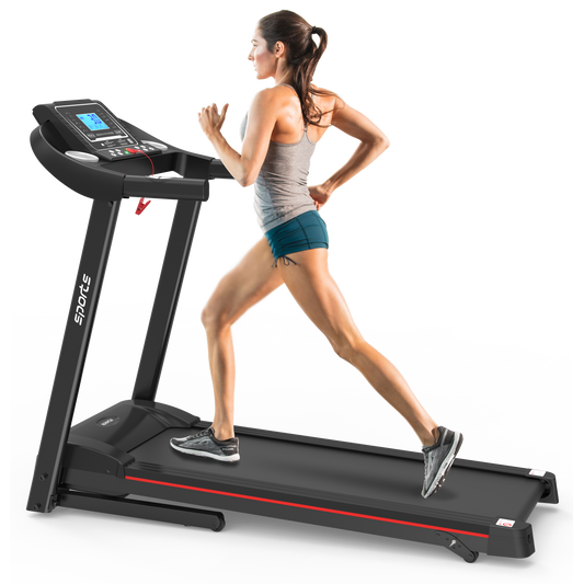 Fitshow App Home Foldable Treadmill with Incline, Folding Treadmill for Home Workout, Electric Walking Running Treadmill Machine 5" LCD Screen 250 LB Capacity Bluetooth Music