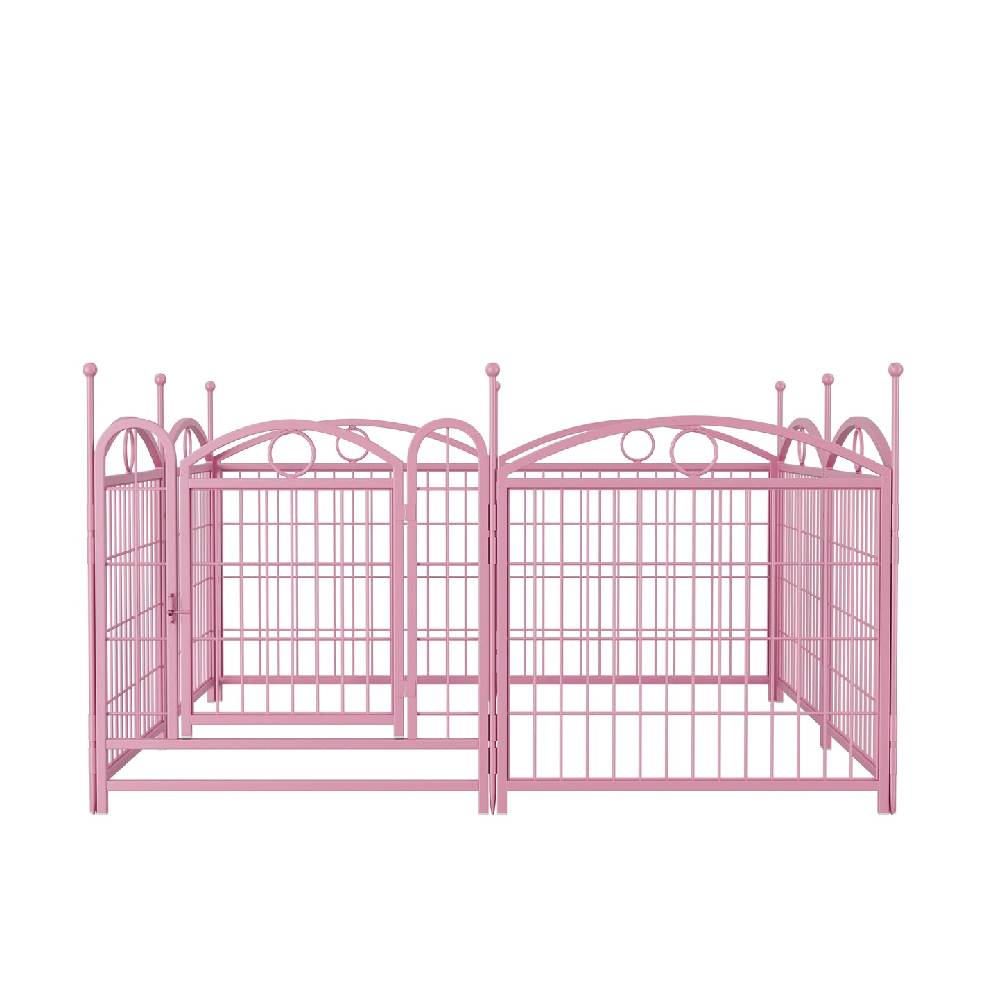 Dog Playpen Indoor 24 inch 8 Panels Metal Dog Pen Pet Dog Fence Outdoor Exercise Pen with Doors, Heavy Duty Dog Fence Puppy Pen for Large Medium Small Dogs Indoor Outdoor Foldable Pet Exercise Pen