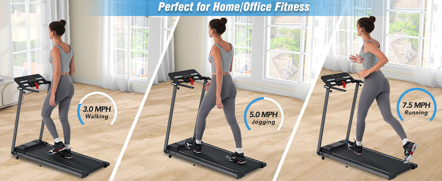 NEW Folding Treadmills Walking Pad Treadmill for Home Office -2.5HP Walking Treadmill With Incline 0.5-7.5MPH 265LBS Capacity Treadmill for Walking Running