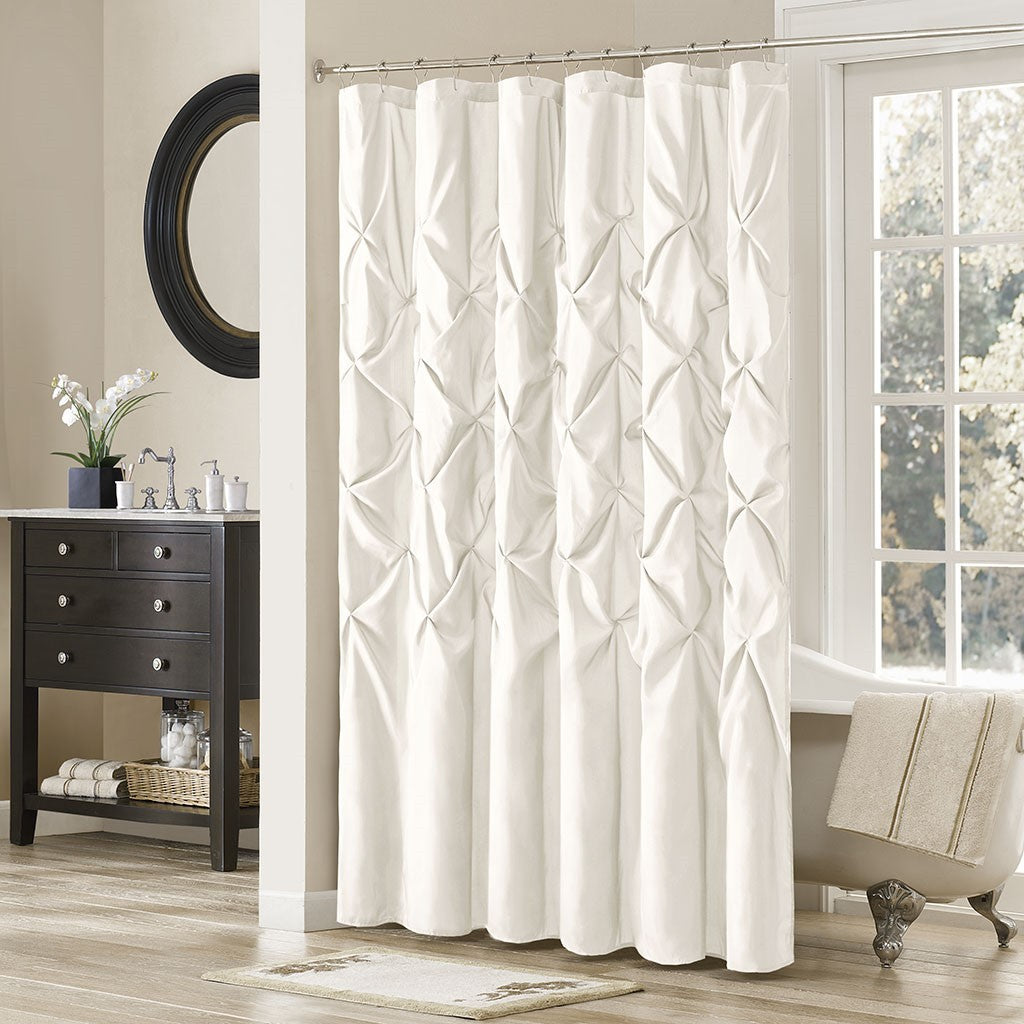 Tufted Semi-Sheer Shower Curtain