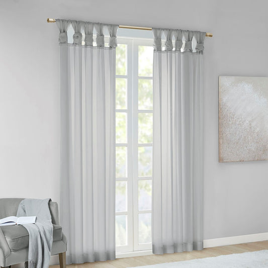 Twist Tab Voile Sheer Window Pair