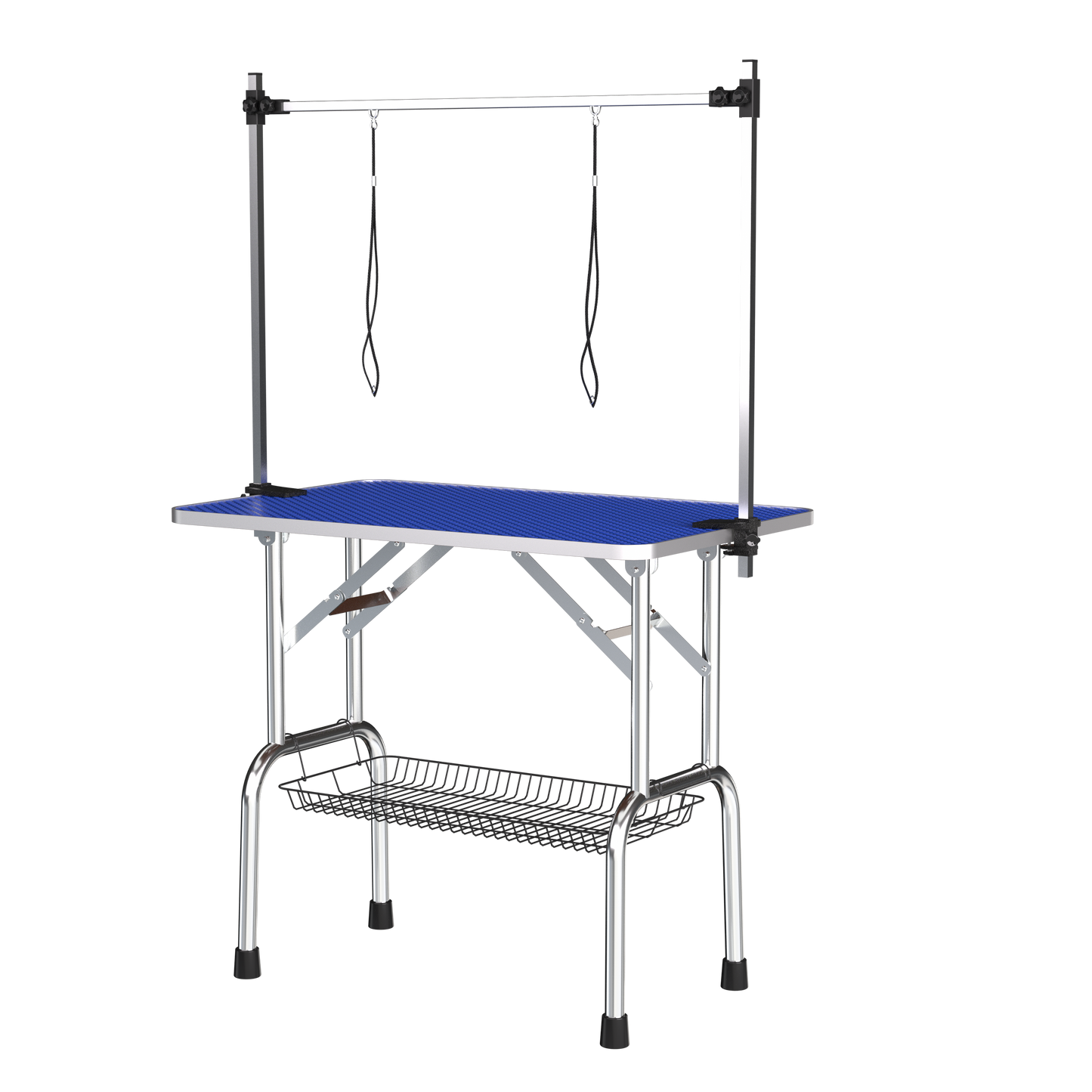 Large Grooming Table for Pet Dog and Cat with Adjustable Arm and Clamps Large Heavy Duty Animal grooming table, 42''/Blue