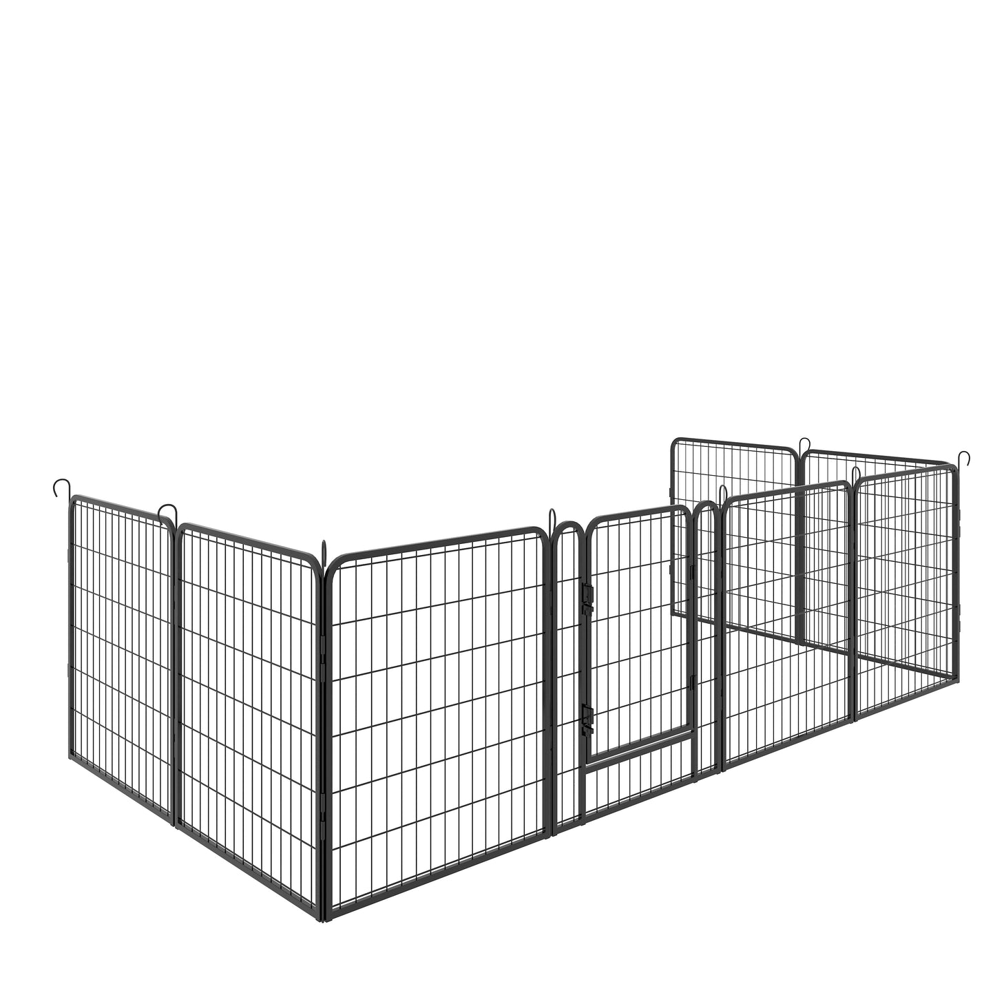 8 Panels Heavy Duty Metal Playpen with door,31.7"H Dog Fence Pet Exercise Pen for Outdoor, Indoor