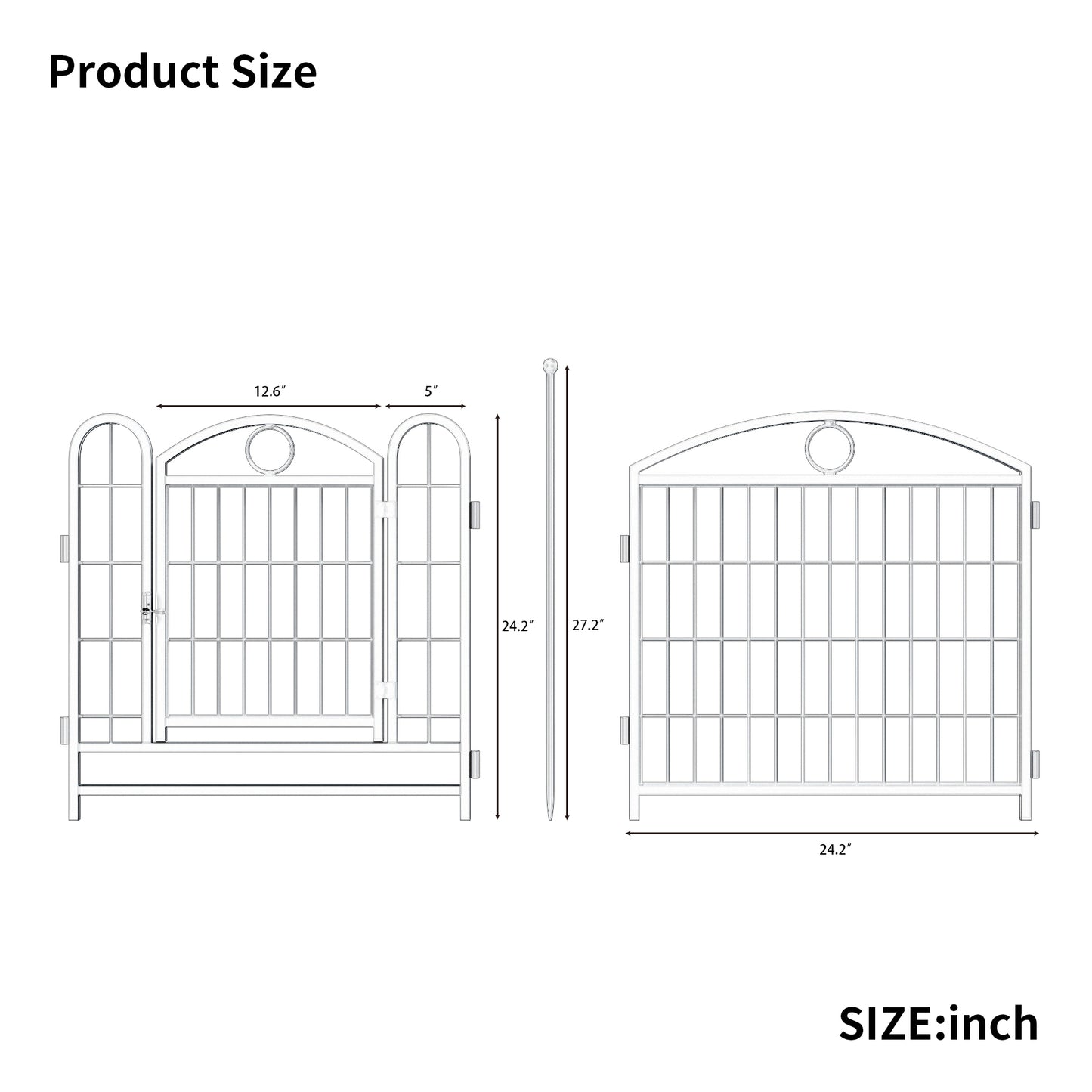 Dog Playpen Indoor 24 inch 8 Panels Metal Dog Pen Pet Dog Fence Outdoor Exercise Pen with Doors, Heavy Duty Dog Fence Puppy Pen for Large Medium Small Dogs Indoor Outdoor Foldable Pet Exercise Pen