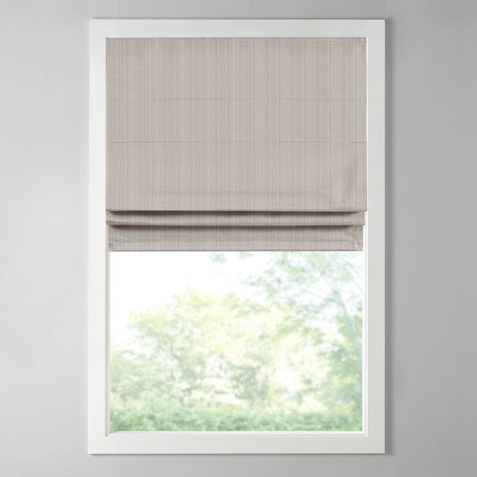 Basketweave Room Darkening Cordless Roman Shade