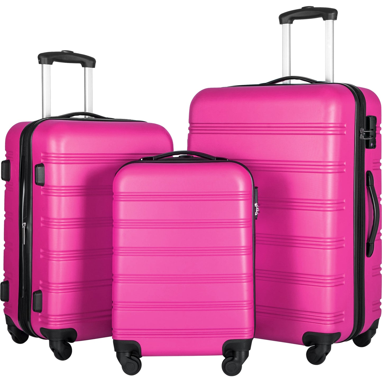 3 Piece Luggage Set Hardside Spinner Suitcase with TSA Lock 20' 24' 28' Available