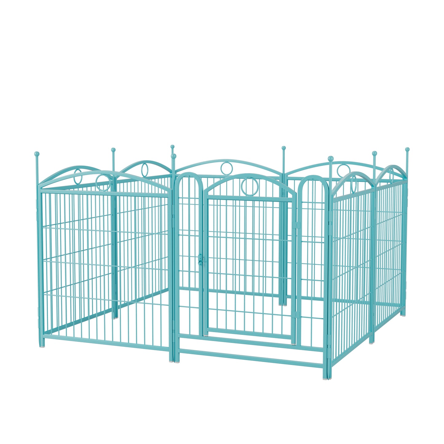 Dog Playpen Indoor 32 inch 8 Panels Metal Dog Pen Pet Dog Fence Outdoor Exercise Pen with Doors, Heavy Duty Dog Fence Puppy Pen for Large Medium Small Dogs Indoor Outdoor Foldable Pet Exercise Pen