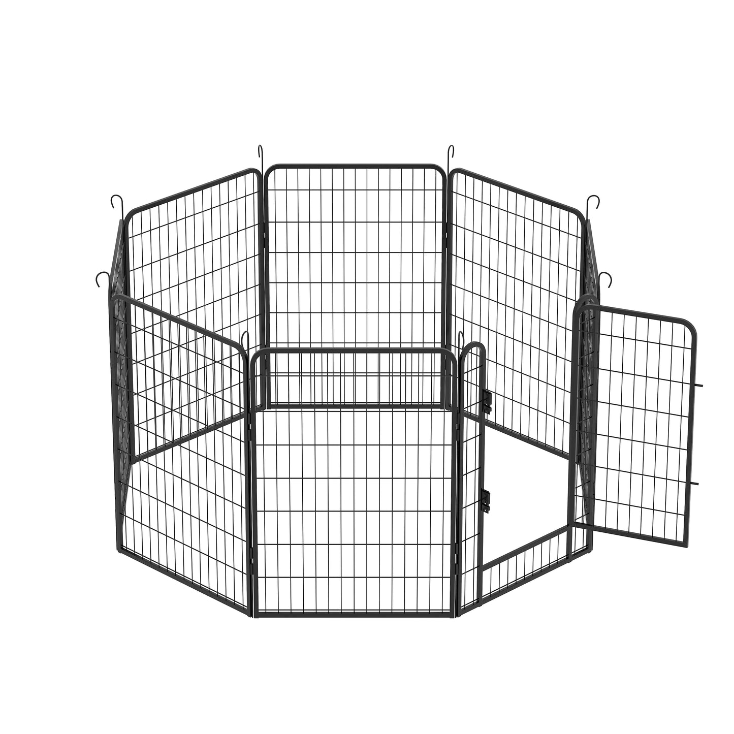 8 Panels Heavy Duty Metal Playpen with door,39.37"H Dog Fence Pet Exercise Pen for Outdoor, Indoor