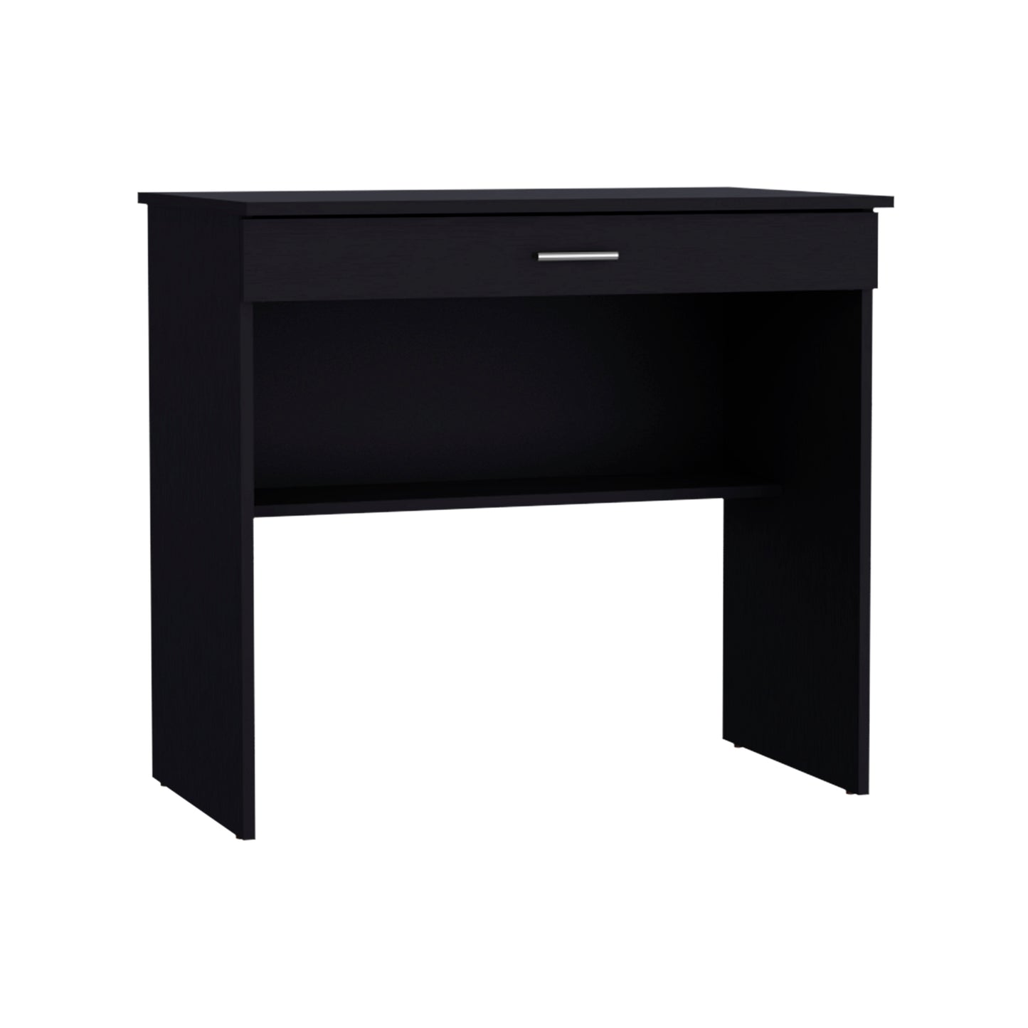 80 C Writting Desk, Compact Workstation with Drawer and Lower Shelf