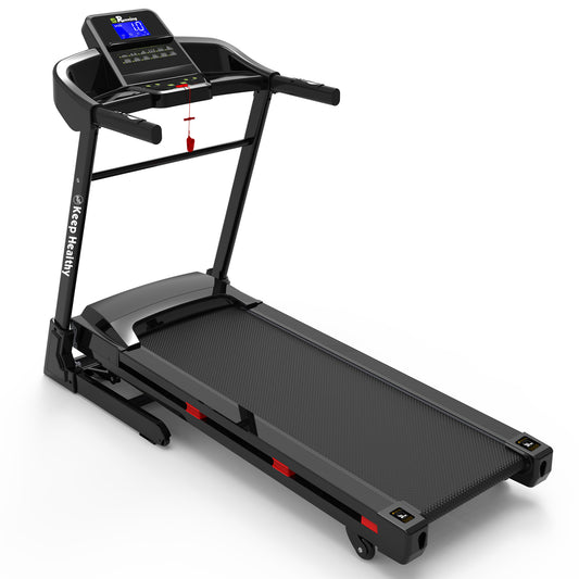 Treadmills for Home, Electric Treadmill with  Automatic Incline, Foldable 3.5HP Workout Running Machine Walking, Double Running Board Shock Absorption Pulse Sensor Bluetooth Speaker APP FITSHOW.