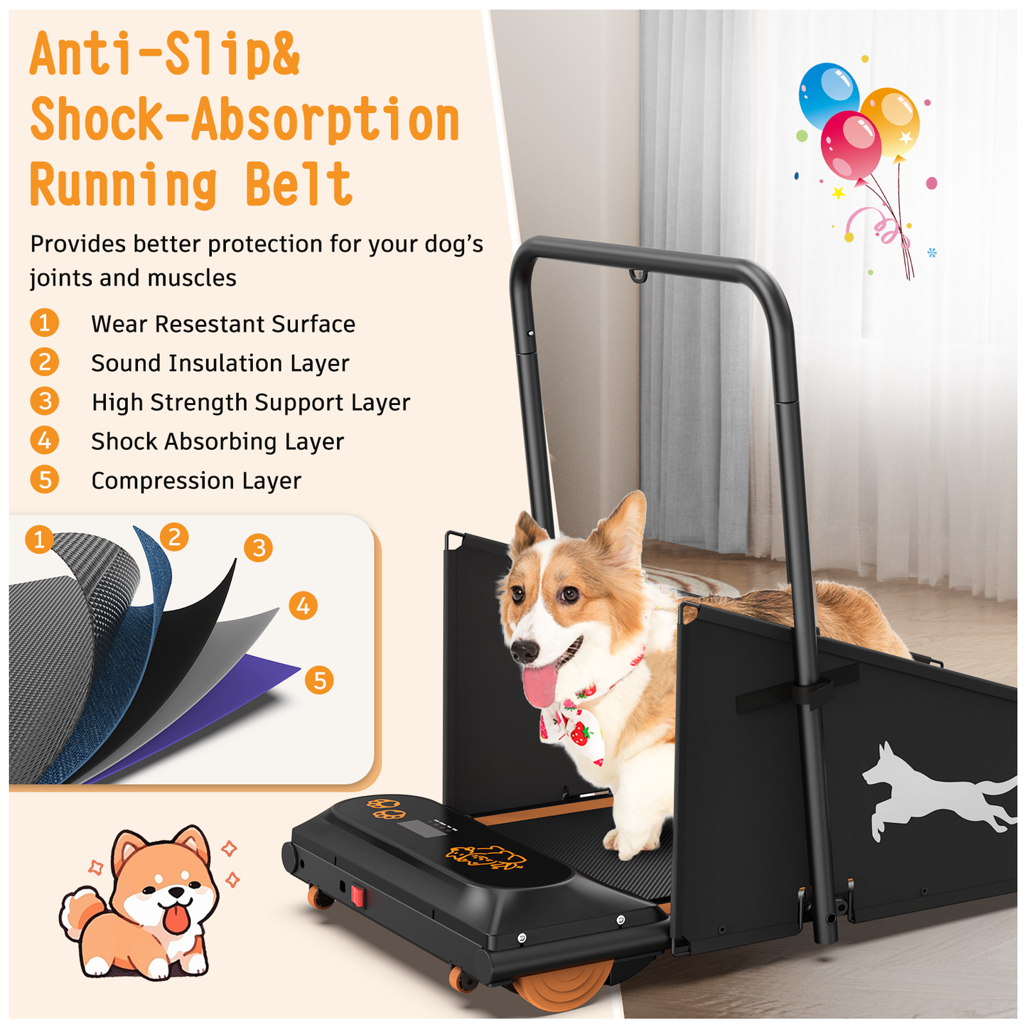 Dog Treadmill Small Dogs - Dog Treadmill for Medium Dogs - Dog Pacer Treadmill for Healthy & Fit Pets - Dog Treadmill Run Walk