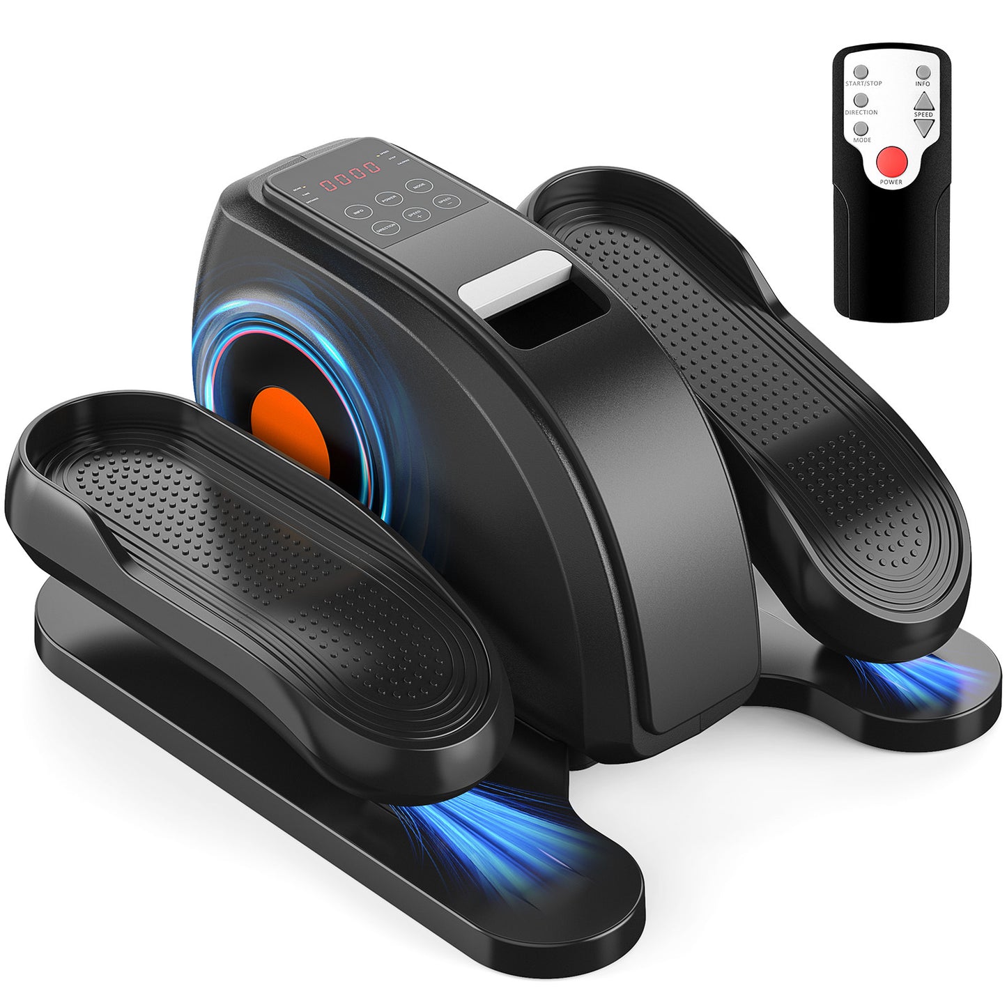 Under-Desk Elliptical Machine–Compact & Quiet Mini Pedal Exerciser with Adjustable Speed, LED Display, Portable Fitness Solution for Home or Office Workouts