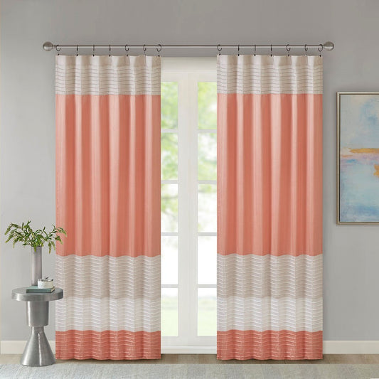 Polyoni Pintuck Curtain Panel(Only 1 Pc Panel)