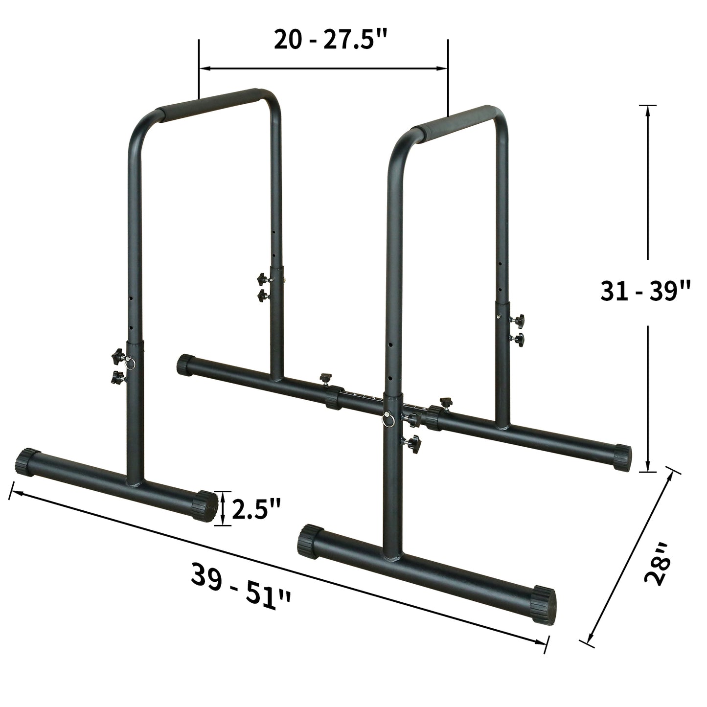 Power Tower Dip Station Pull Up Bar Stand Adjustable Height Heavy Duty Multi-Function Fitness Training Equipment