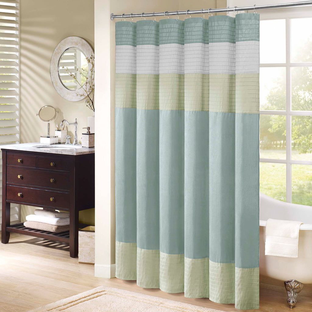 Faux Silk Shower Curtain