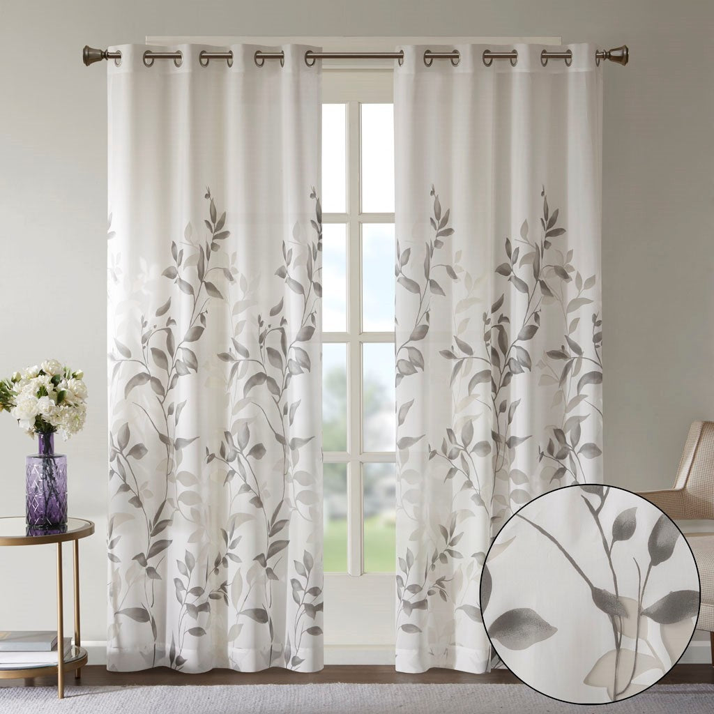 Burnout Printed Curtain Panel(Only 1 Pc Panel)