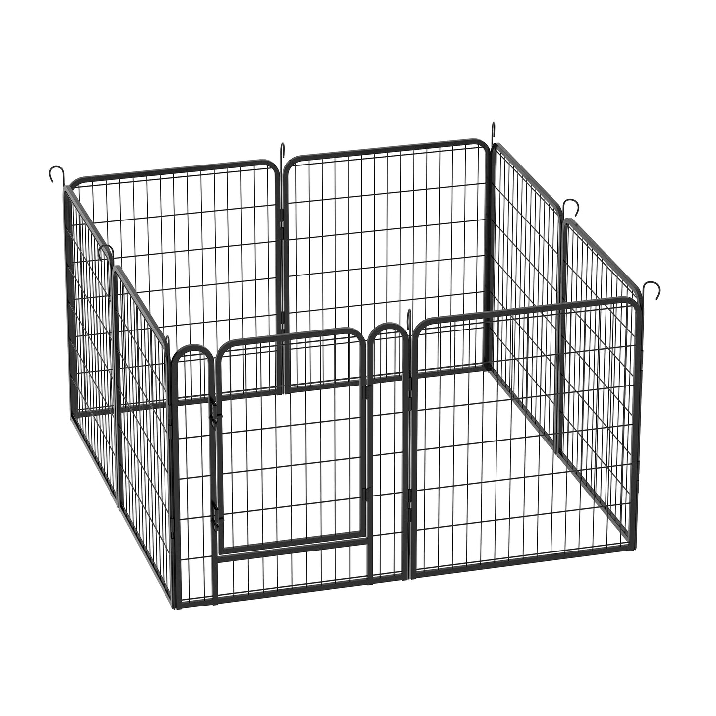 8 Panels Heavy Duty Metal Playpen with door,31.7"H Dog Fence Pet Exercise Pen for Outdoor, Indoor