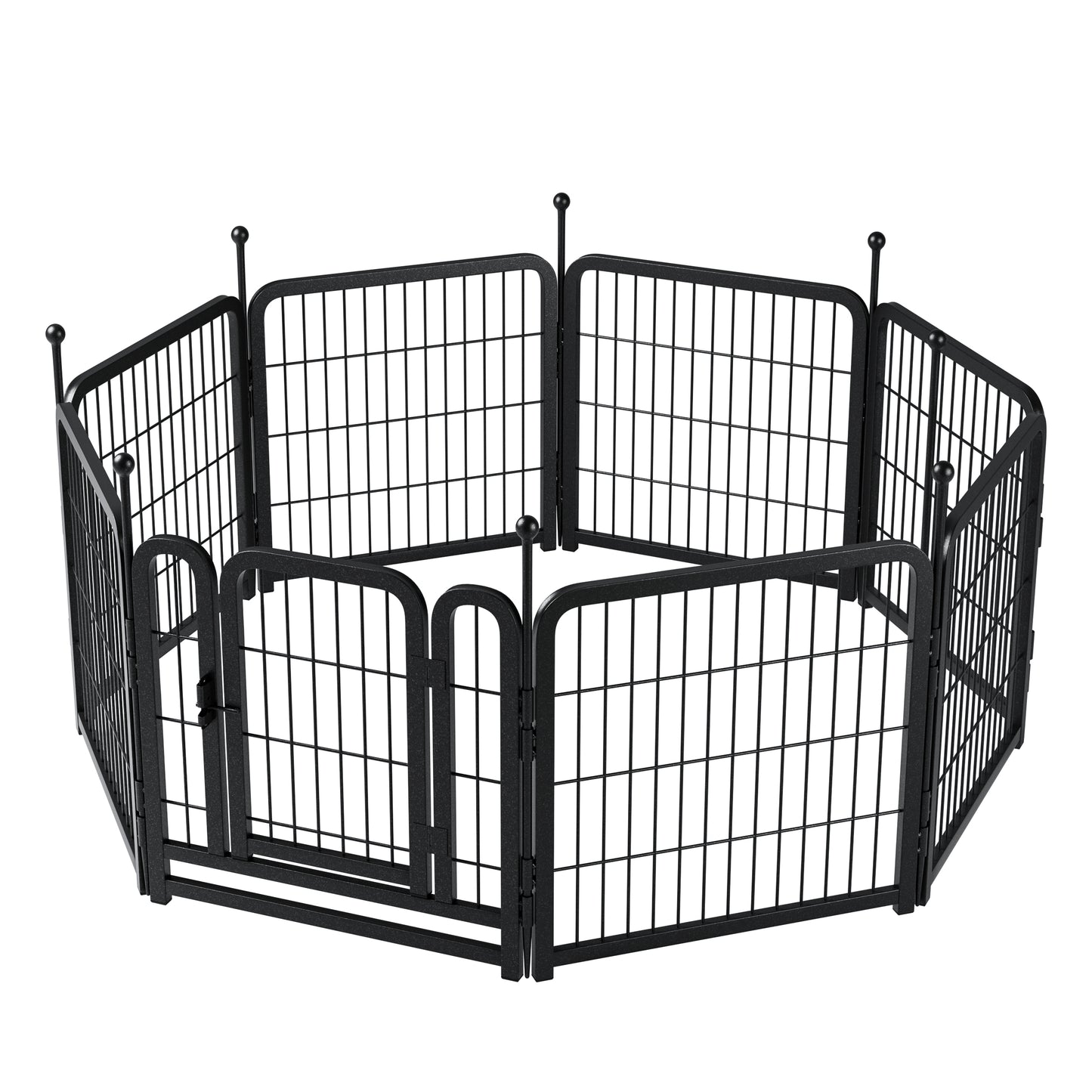 Dog Playpen 8 Panels 24" Height Heavy Duty Dog Fence Puppy Pen for Large Medium Small Dogs Indoor Outdoor Foldable Pet Exercise Pen