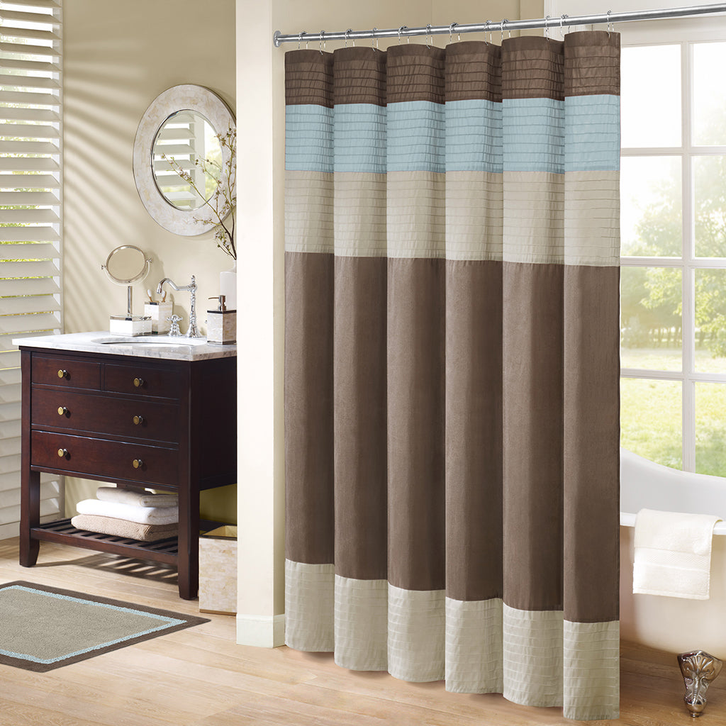 Faux Silk Shower Curtain