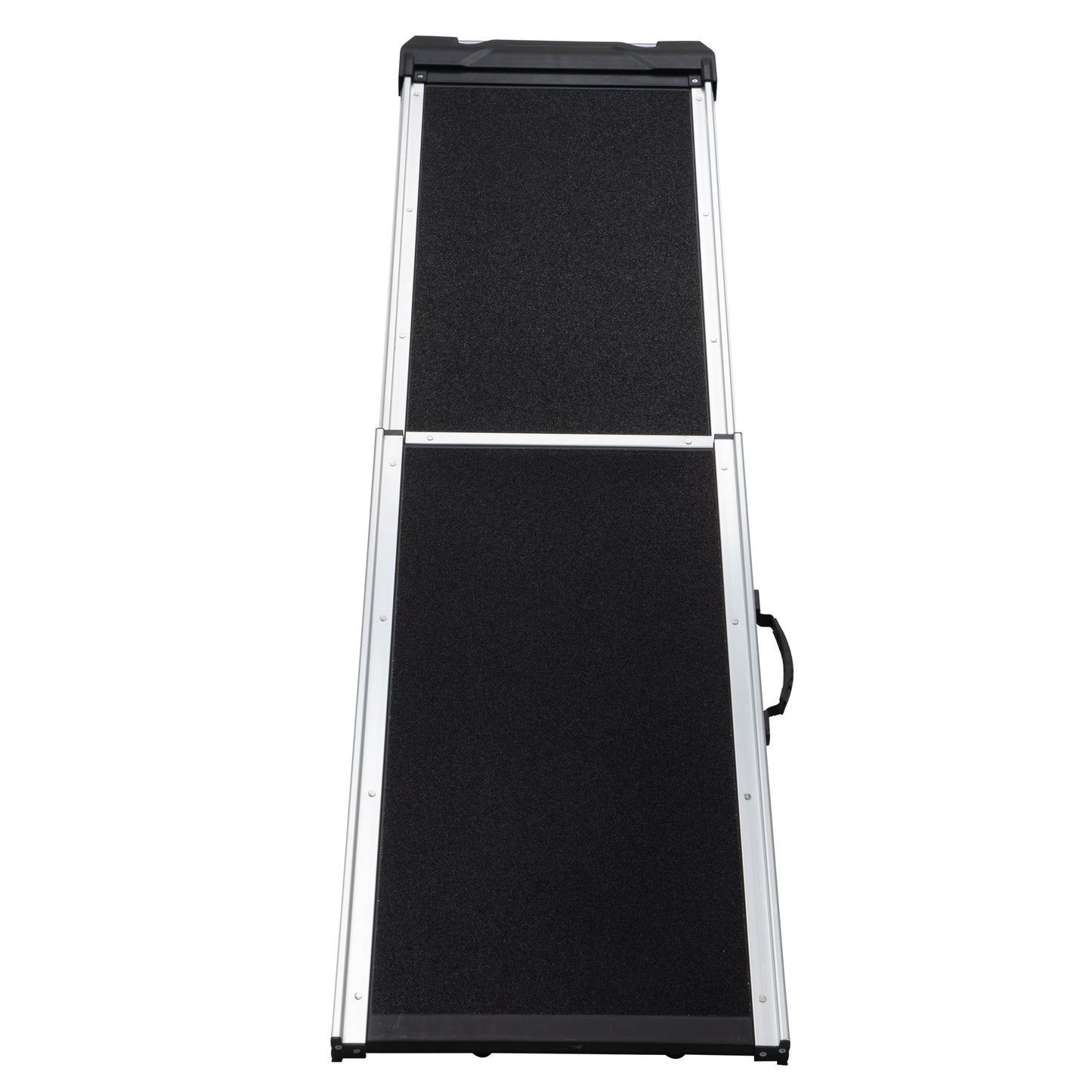 Foldable Aluminum Dog Car Step Ramp, Dog Ramp Climbing Ladder with PVC Handle, Non-slip Foot Mats for Most Sized Dogs, Pet Ramp Ladder, Black