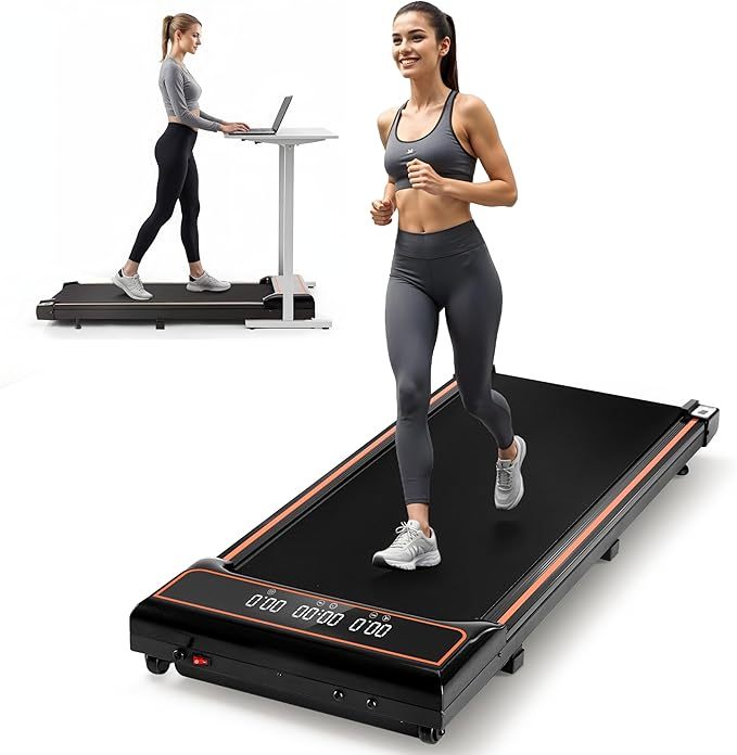 Walking Pad Under Desk Treadmill 3 in 1 Portable Folding Walking Jogging Running Machine with Remote Control & LED Display for Home/Office, Larger Running Area, Quiet for Fitness in Small Spaces