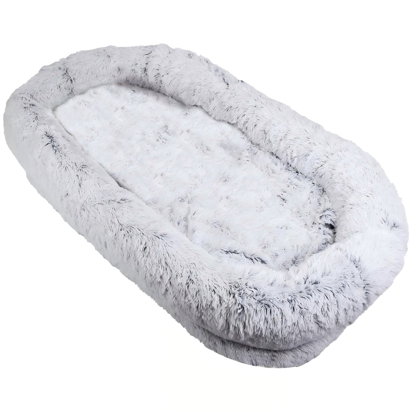 Human Dog Bed, 71''x40''x12'' Size Fits You and Pets, Washable Faux Fur Dog Bed for People Doze Off, Napping Orthopedic Dog Bed (GREY) Xmas Christmas Gift