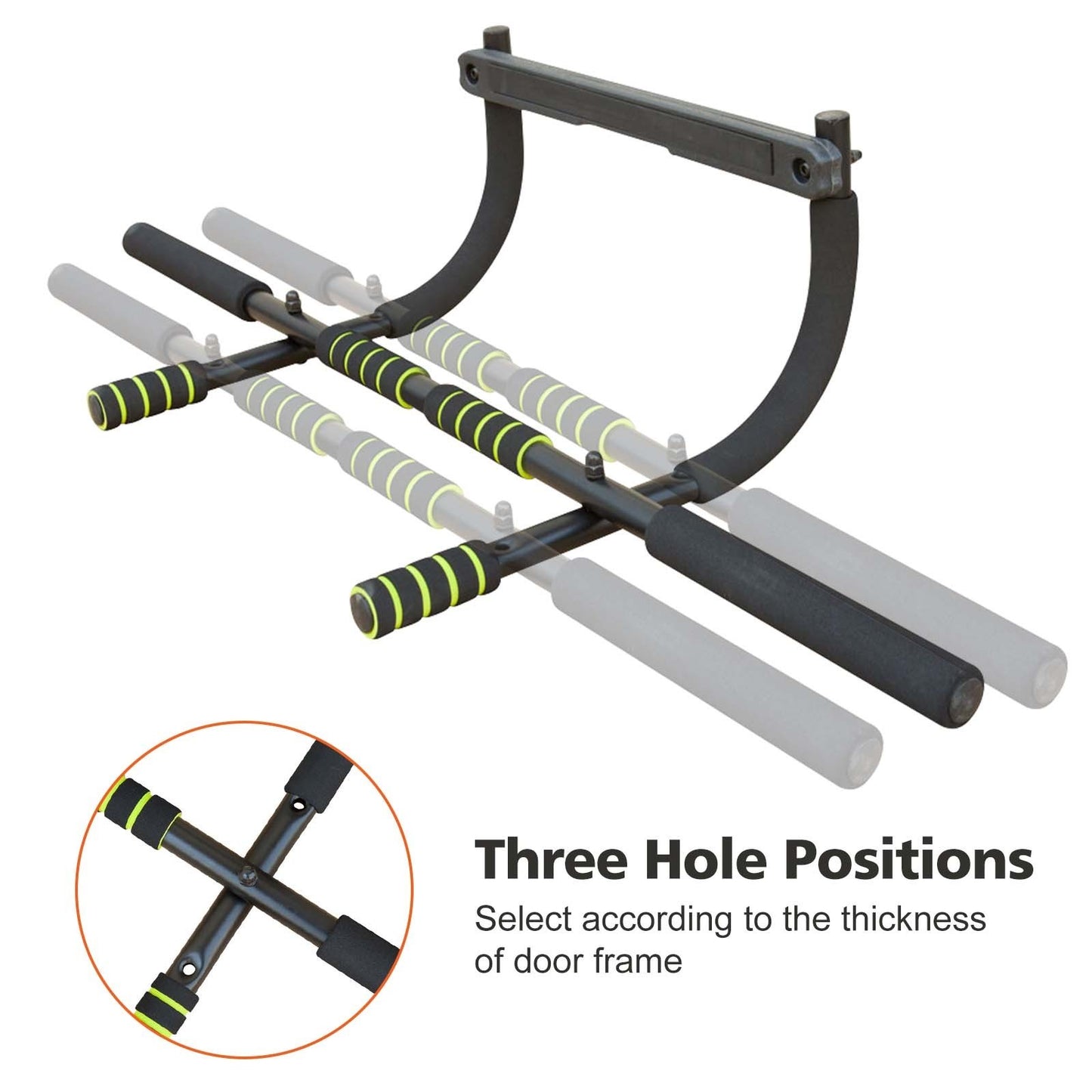 Wall Mounted Pull Up Bar Exercise Chin Bar Portable Dip Bars for Indoors Home Gym