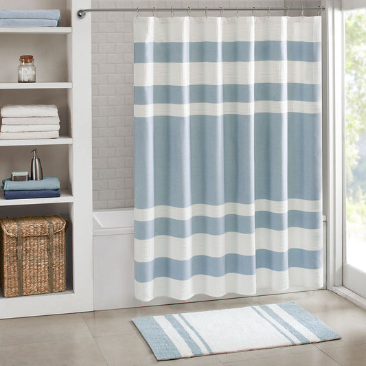 Shower Curtain with 3M Treatment Blue 72x72'