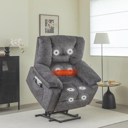 Power Lift Recliner Chair Sofa for Elderly with Massage