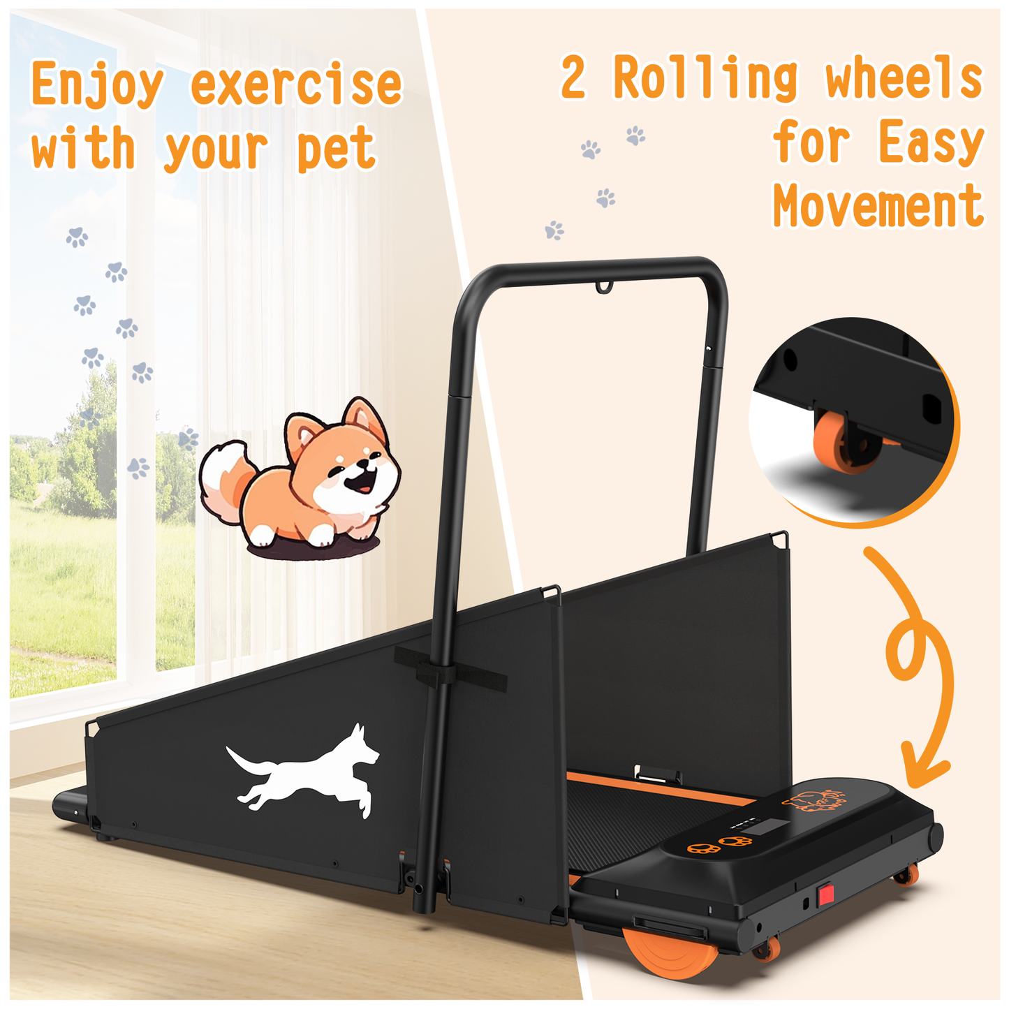 Dog Treadmill Small Dogs - Dog Treadmill for Medium Dogs - Dog Pacer Treadmill for Healthy & Fit Pets - Dog Treadmill Run Walk