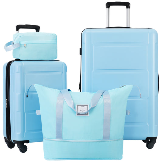 2 Piece Luggage Set with Bags Expanable Spinner Wheels ABS Lightweight Suitcase with TSA Lock 20inch+28inch