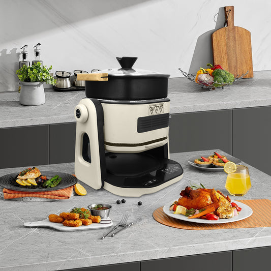 Air Fryer, Large 5-Quart Capacity, (Air Fry, Roast, Broil, Bake, Reheat, Keep Warm, Pizza, Dehydrate)