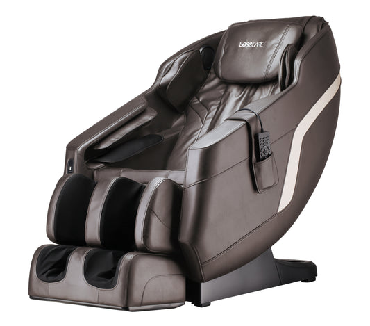 Massage Chairs SL Track Full Body Massage Recliner with Foot Roller,Airbag Massage,Zero Gravity, Bluetooth Speaker Brown