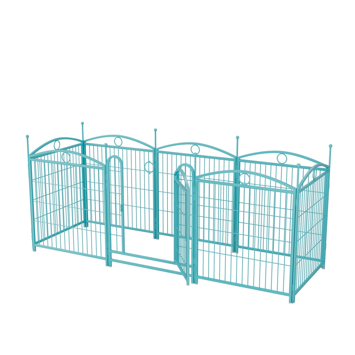 Dog Playpen Indoor 32 inch 8 Panels Metal Dog Pen Pet Dog Fence Outdoor Exercise Pen with Doors, Heavy Duty Dog Fence Puppy Pen for Large Medium Small Dogs Indoor Outdoor Foldable Pet Exercise Pen