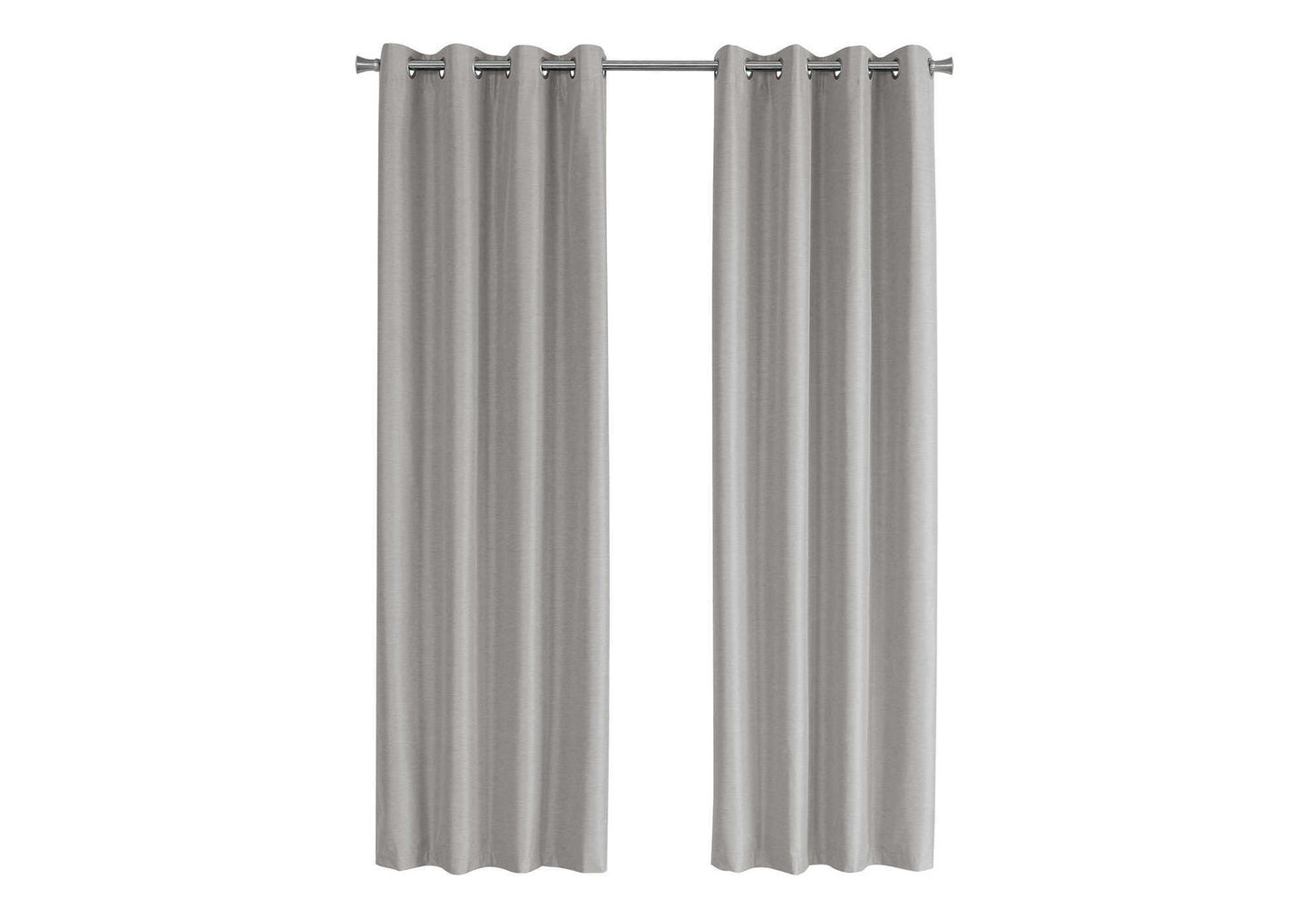 Curtain Panel, 2pcs Set, 54'w X 95'l, 100% Blackout, Grommet, Living Room, Bedroom, Kitchen, Grey Thermal Insulation Polyester, Contemporary, Modern