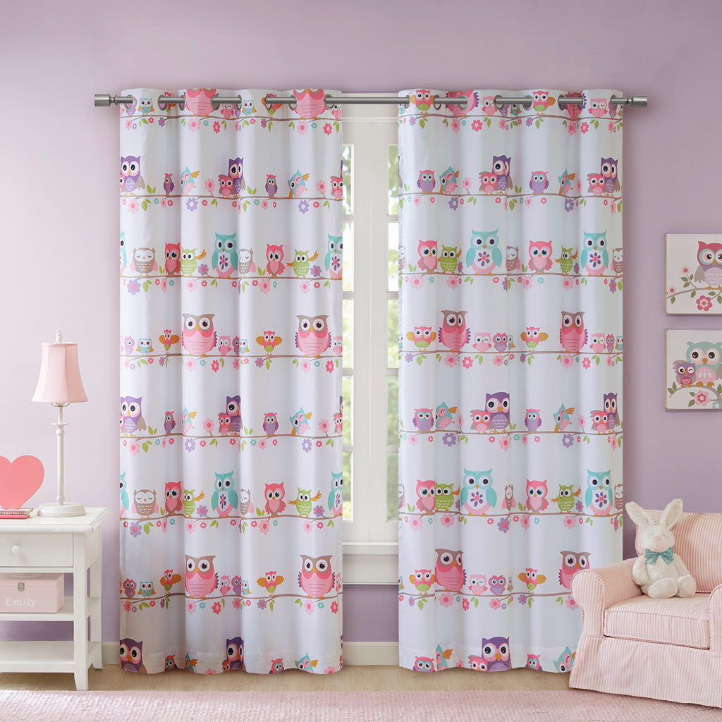 Owl Printed Blackout Curtain Panel(Only 1 Pc Panel)