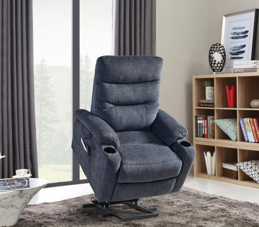 Liyasi Electric Power Lift Recliner Chair  with Massage and Heat for Elderly, 3 Positions, 2 Side Pockets, Cup Holders, USB Charge Ports, High-end  Quality Cloth Power Reclining Chair For Living Room.