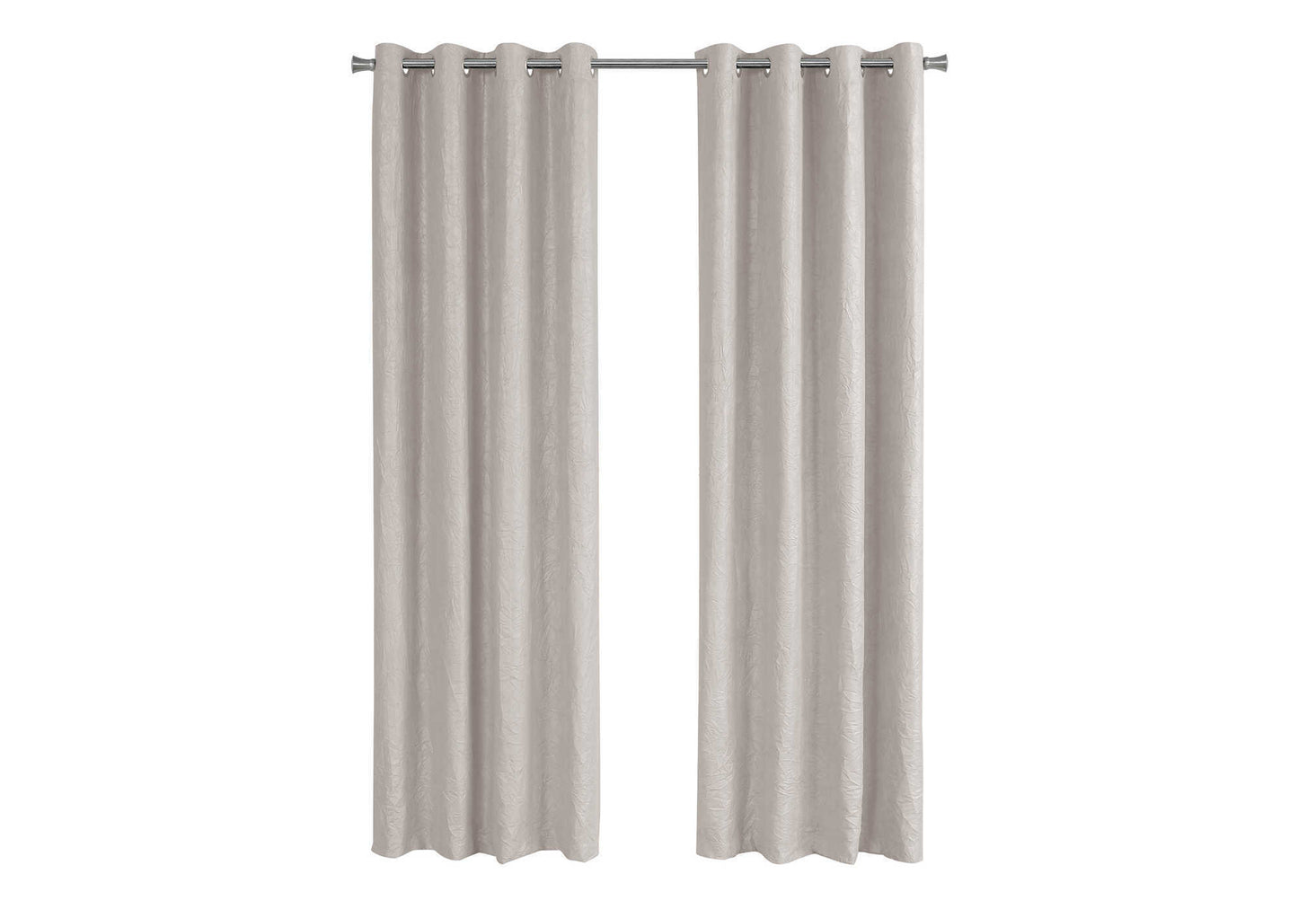 Curtain Panel, 2pcs Set, 54'w X 84'l, Room Darkening, Grommet, Living Room, Bedroom, Kitchen, Beige Micro Suede, Contemporary, Modern