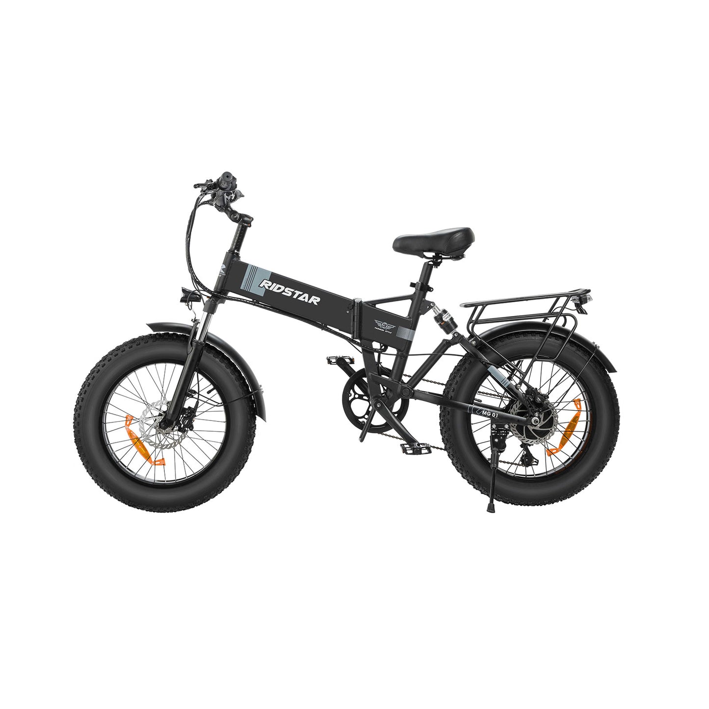 Ridstar 5.3-6.3ft Folding Electric Bike 75lbs E-bike Load Max 330lbs